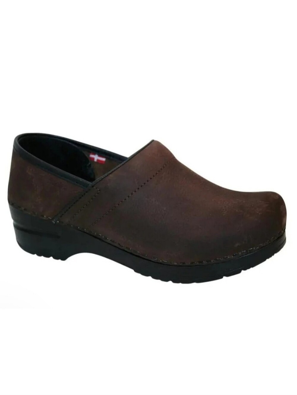 Sanita Dark Brown Leather Clogs - Size 46 / Mens 12 - 12.5